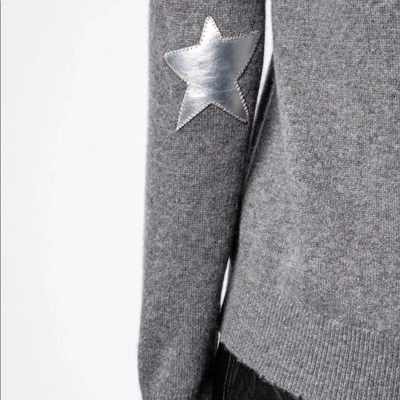 Zadig & Voltaire Cici Patch Cashmere Sweater Grey - Picture 3 of 6